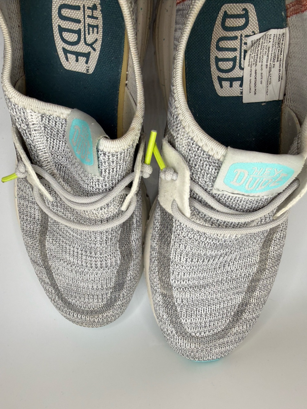 Woman’s hey dude shoes Sirocco speckly loafer size 9 gray green - Picture 10 of 16